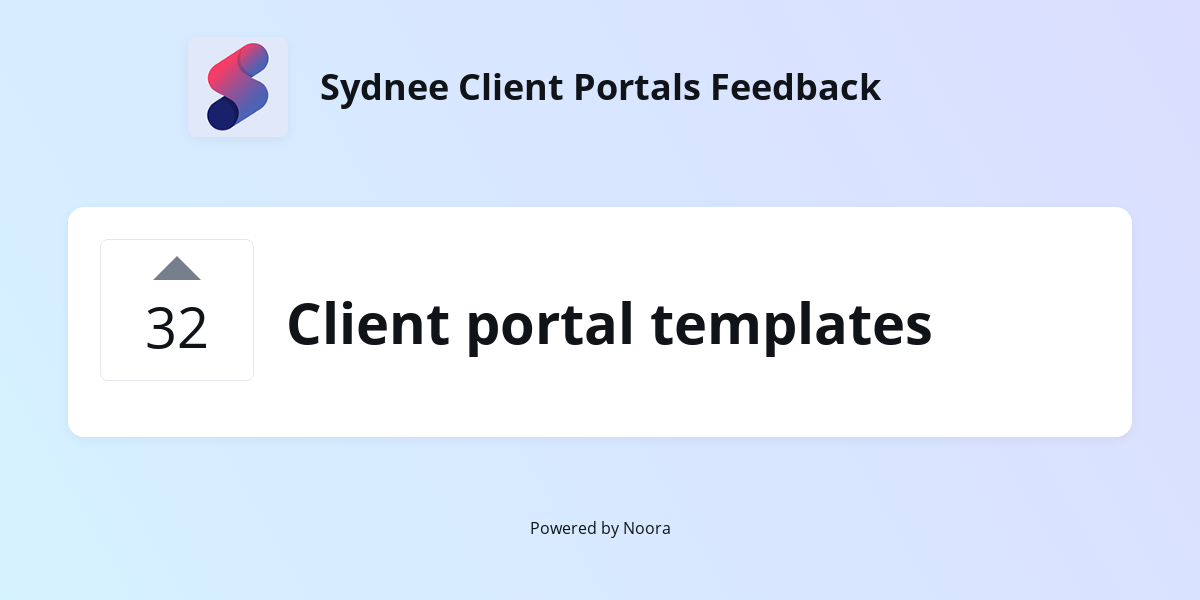 Client portal templates | Feature Requests | Sydnee Client Portals