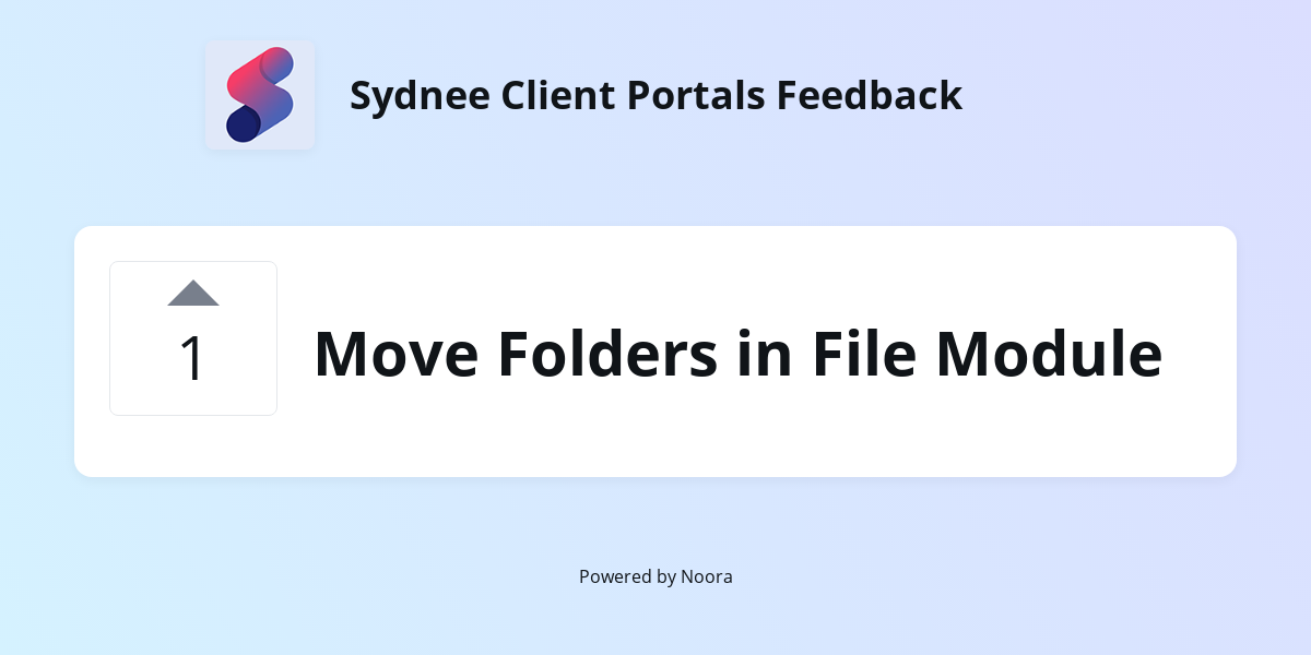Move Folders in File Module | Feature Requests | Sydnee Client Portals