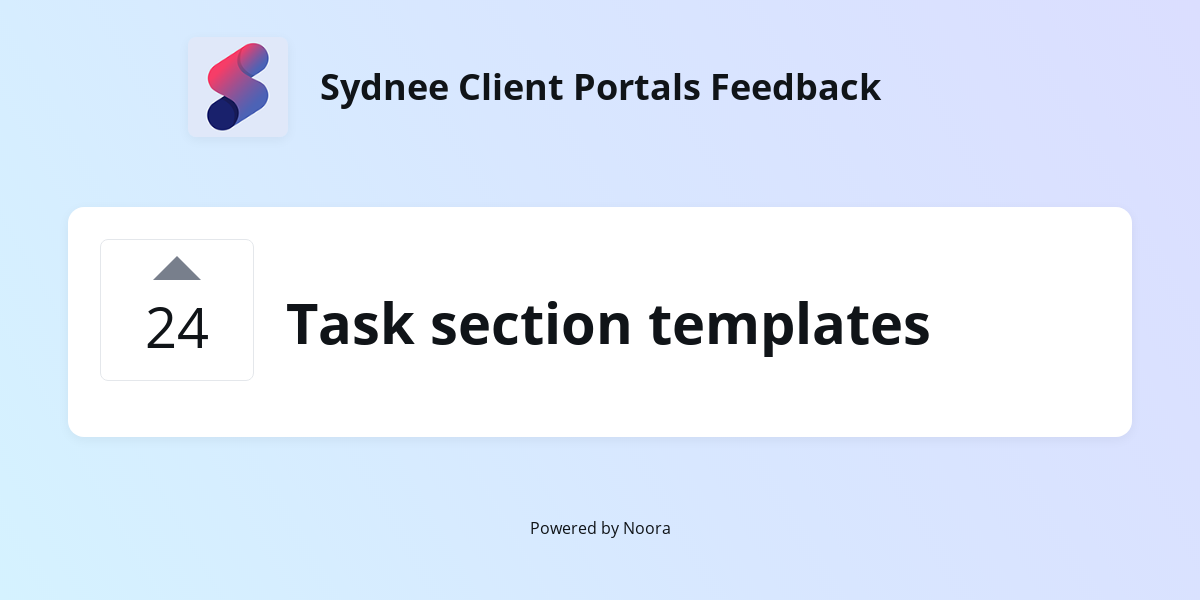 Task section templates | Feature Requests | Sydnee Client Portals